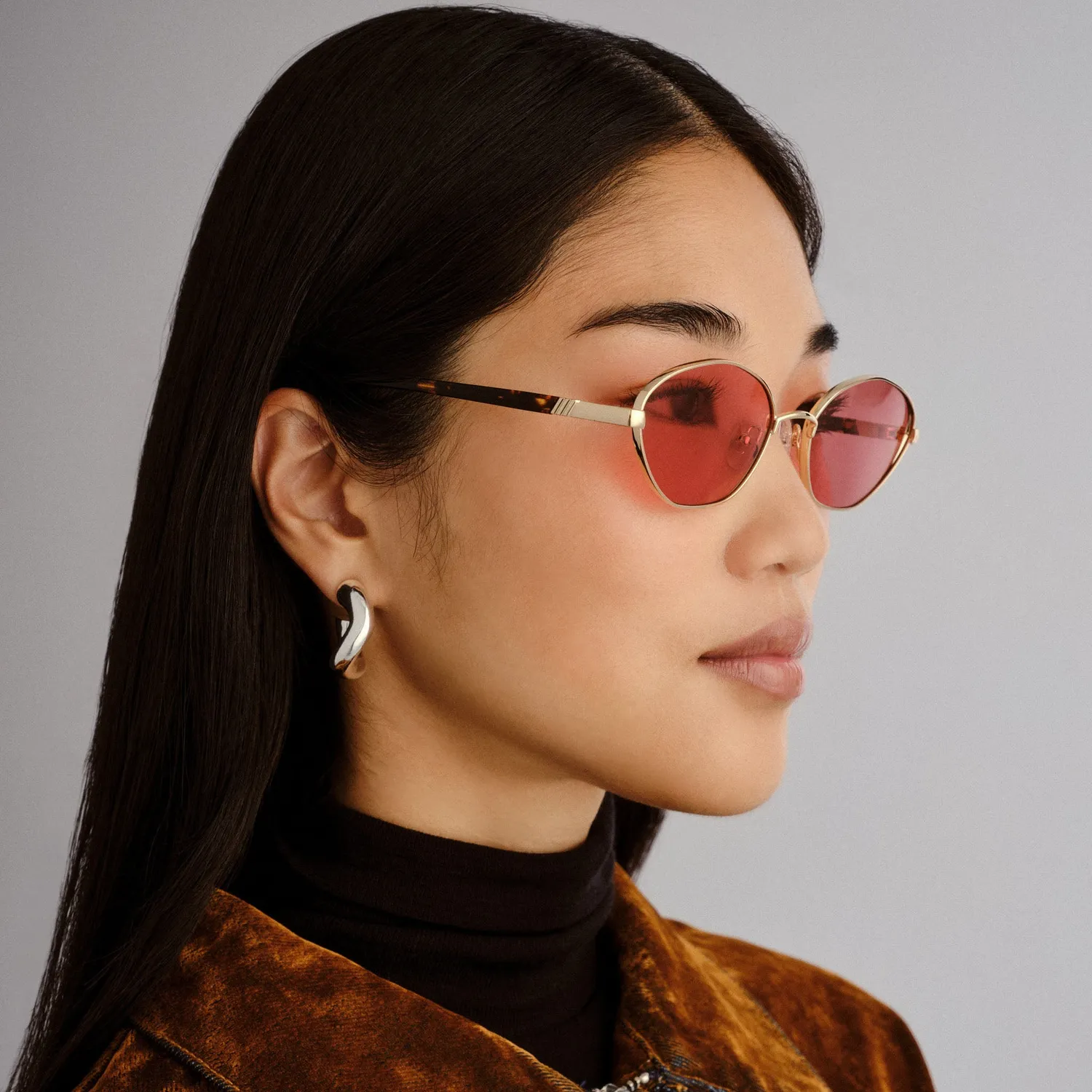 Le Specs Le Bebe occhiale da sole oro ovali