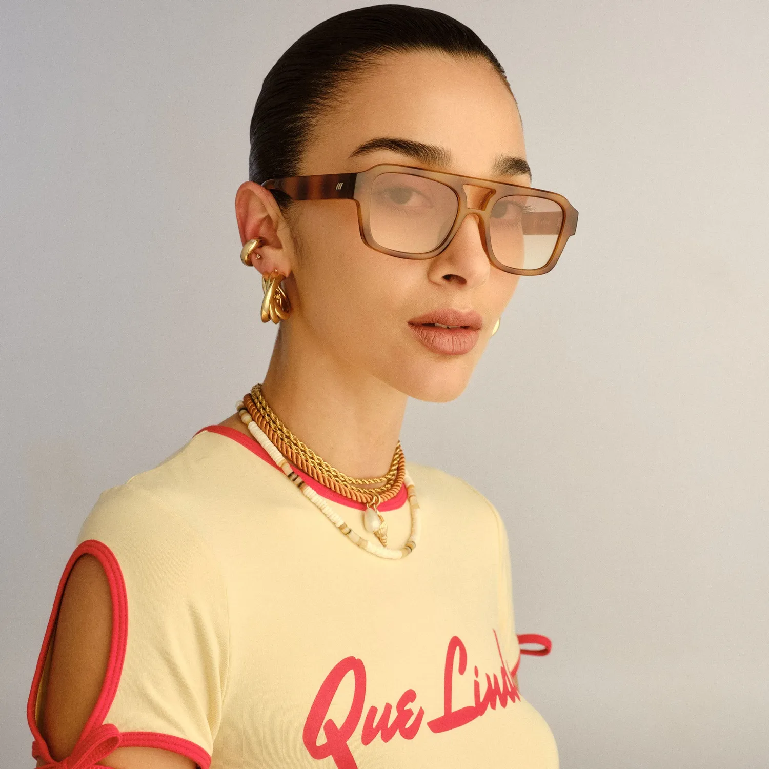 Le Specs Subzero + occhiale da sole vintage tort sfumato