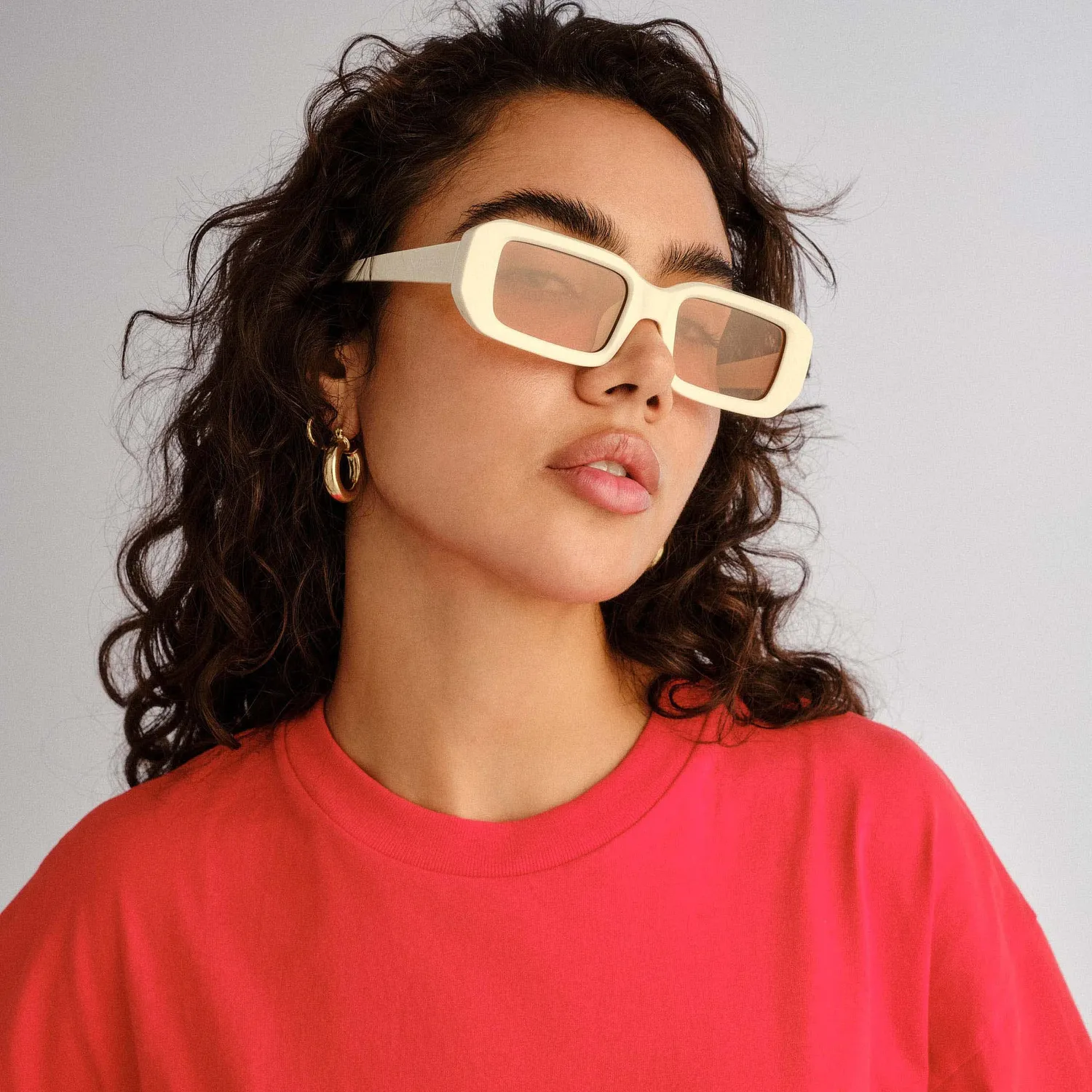 Le Specs Blackpool occhiale da sole off white ambra