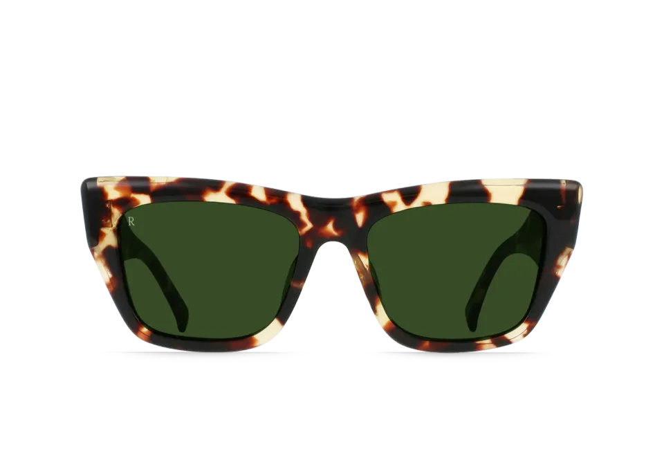 Raen Marza occhiale da sole Champagne Verde 53 oversize