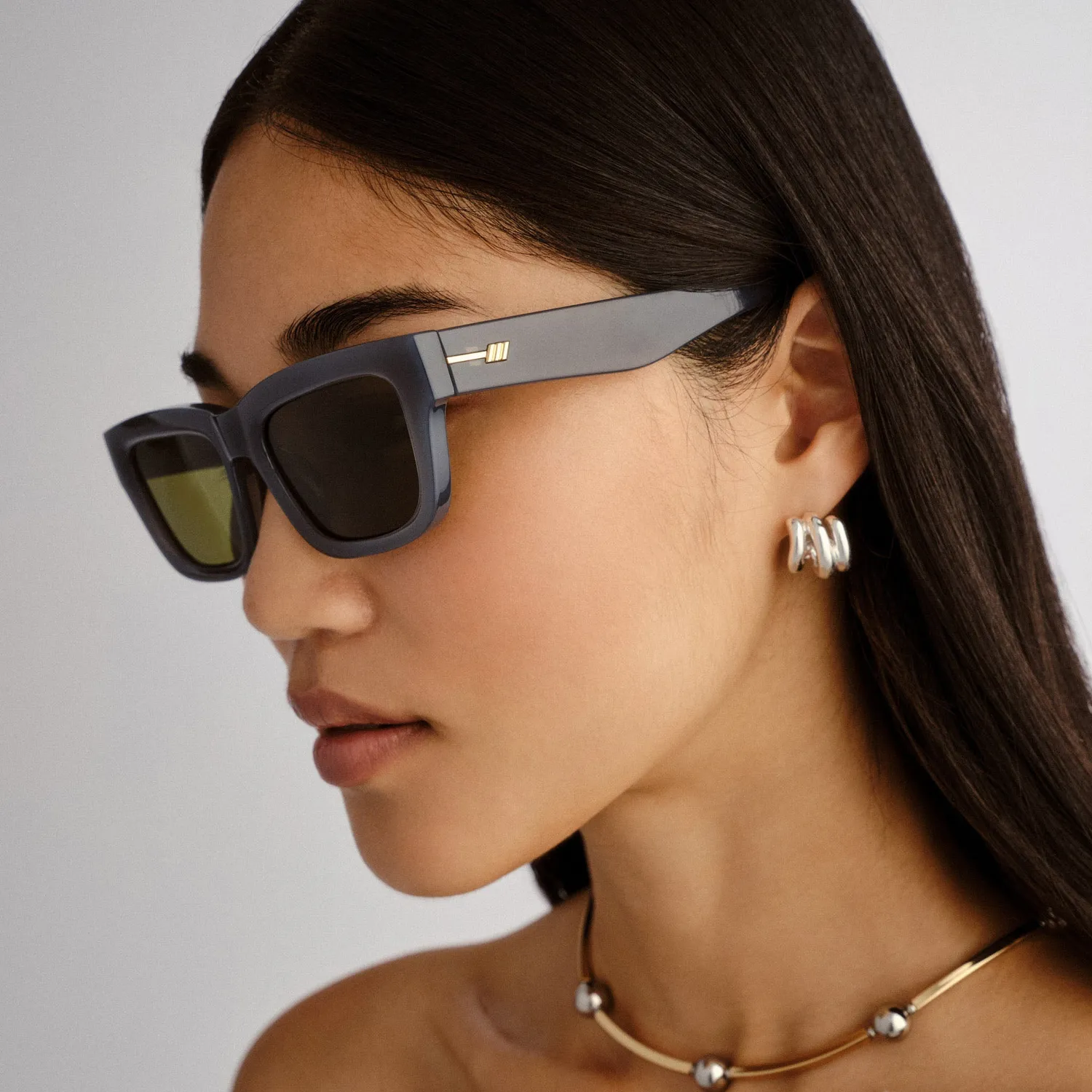 Le Specs Le Castle occhiale da sole shadow verde