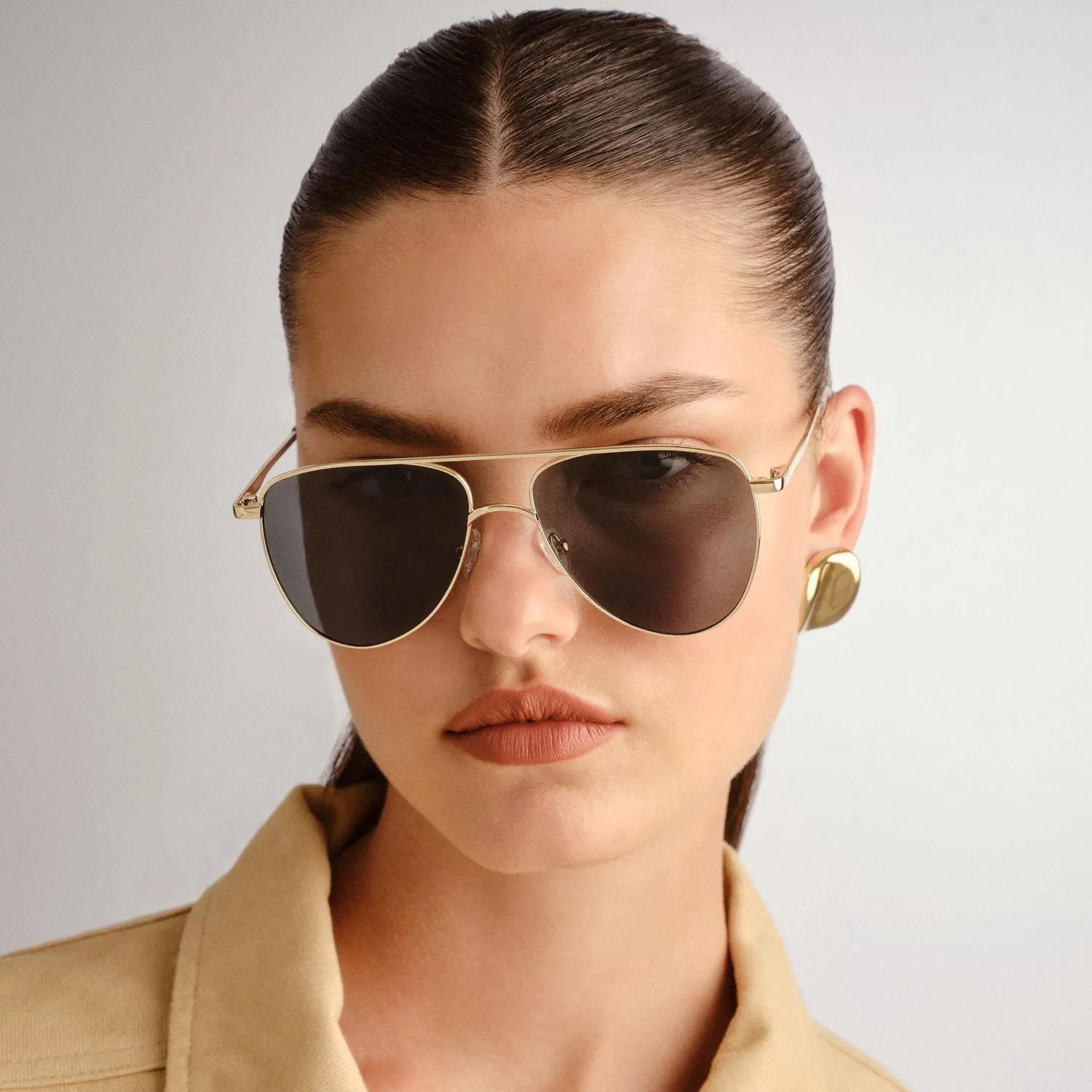 Le Specs The Duke occhiale aviatore oro polarizzato