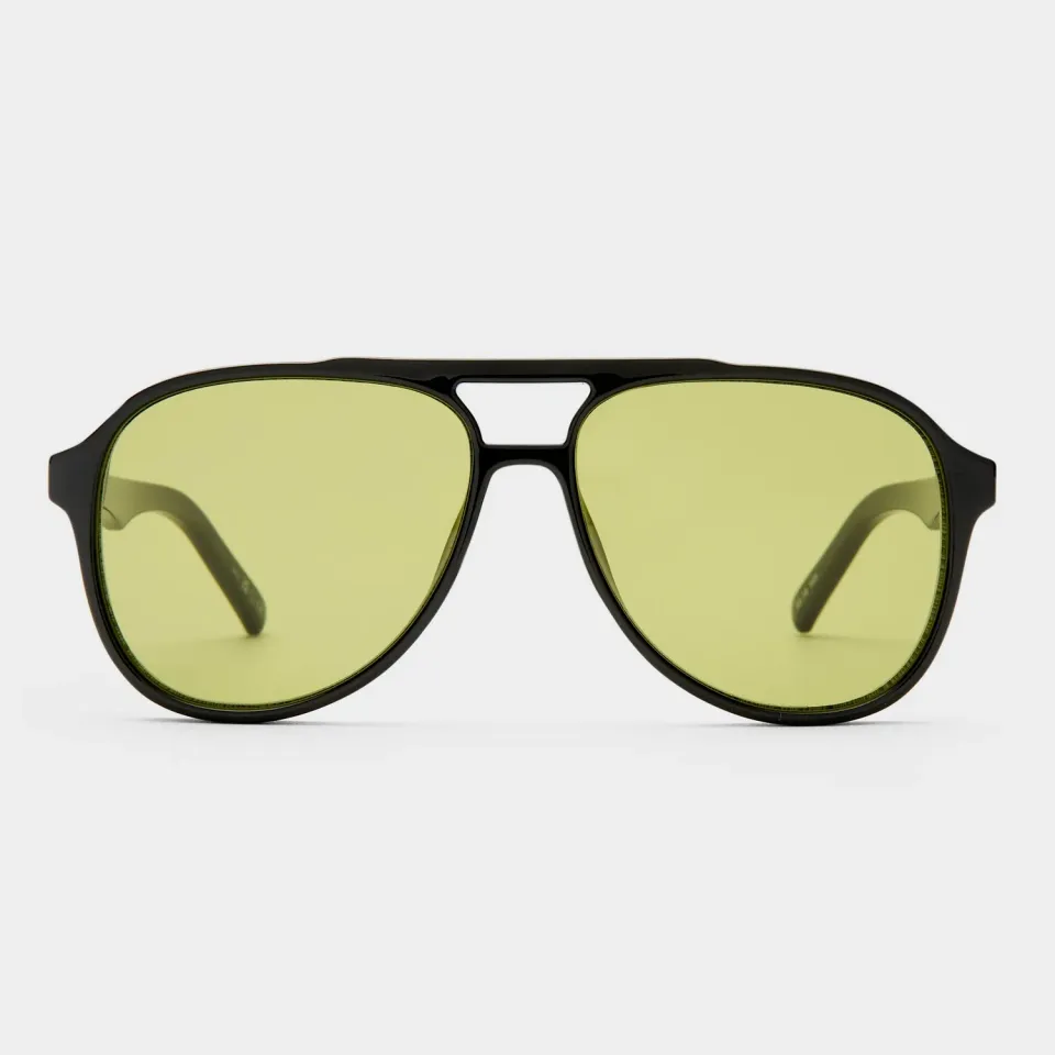 Le Specs Tragic Magic occhiale da sole nero lente oliva