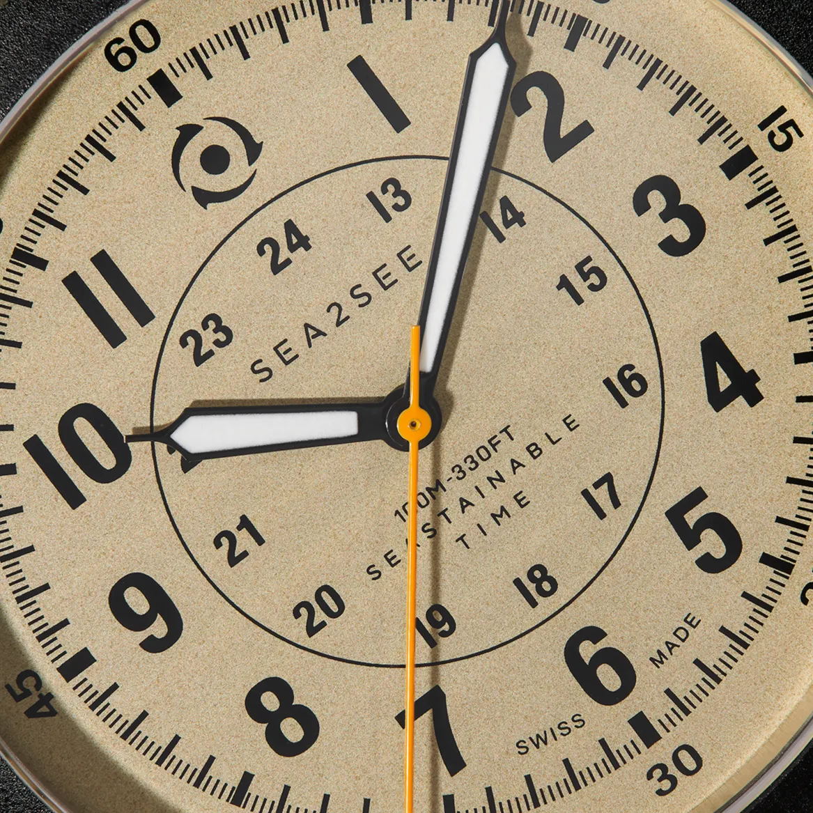 Sea2See Seal 02 orologio 41 mm nero sabbia