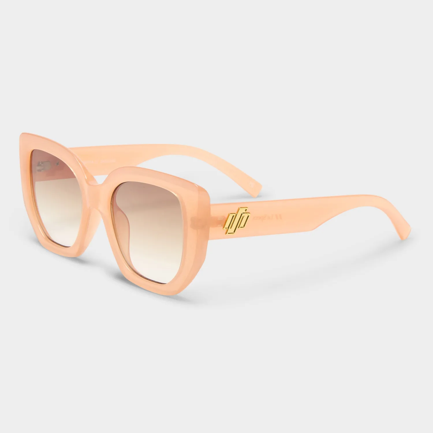 Le Specs Euphoria occhiali da sole quadrati rosa marrone