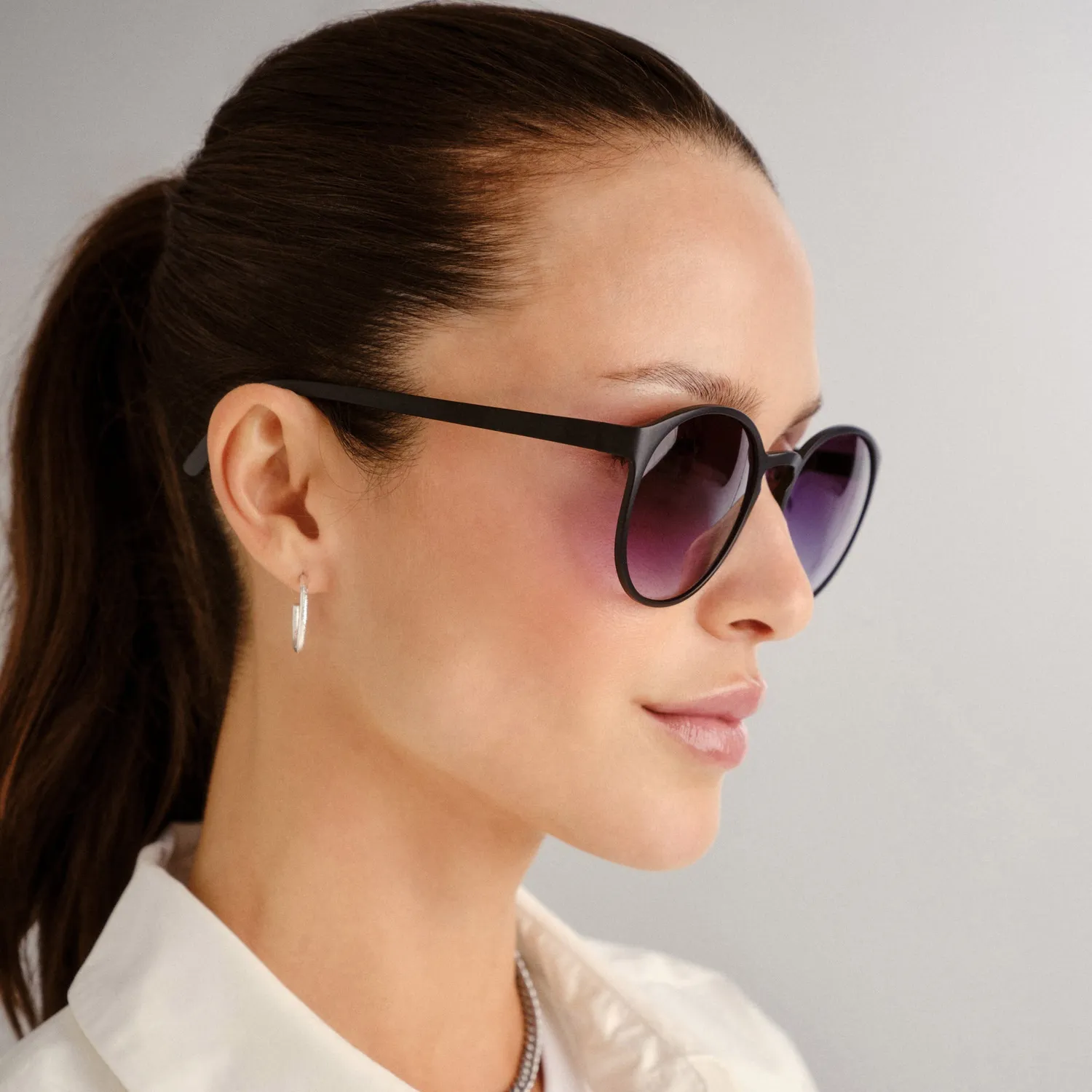 Le Specs Swizzle occhiali da sole tondi nero opaco