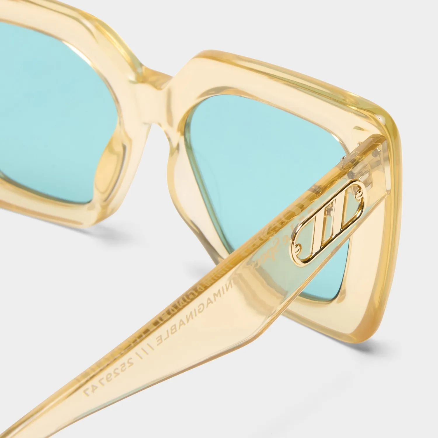 Le Specs Unimaginable occhiale da sole sabbia lente azzurra