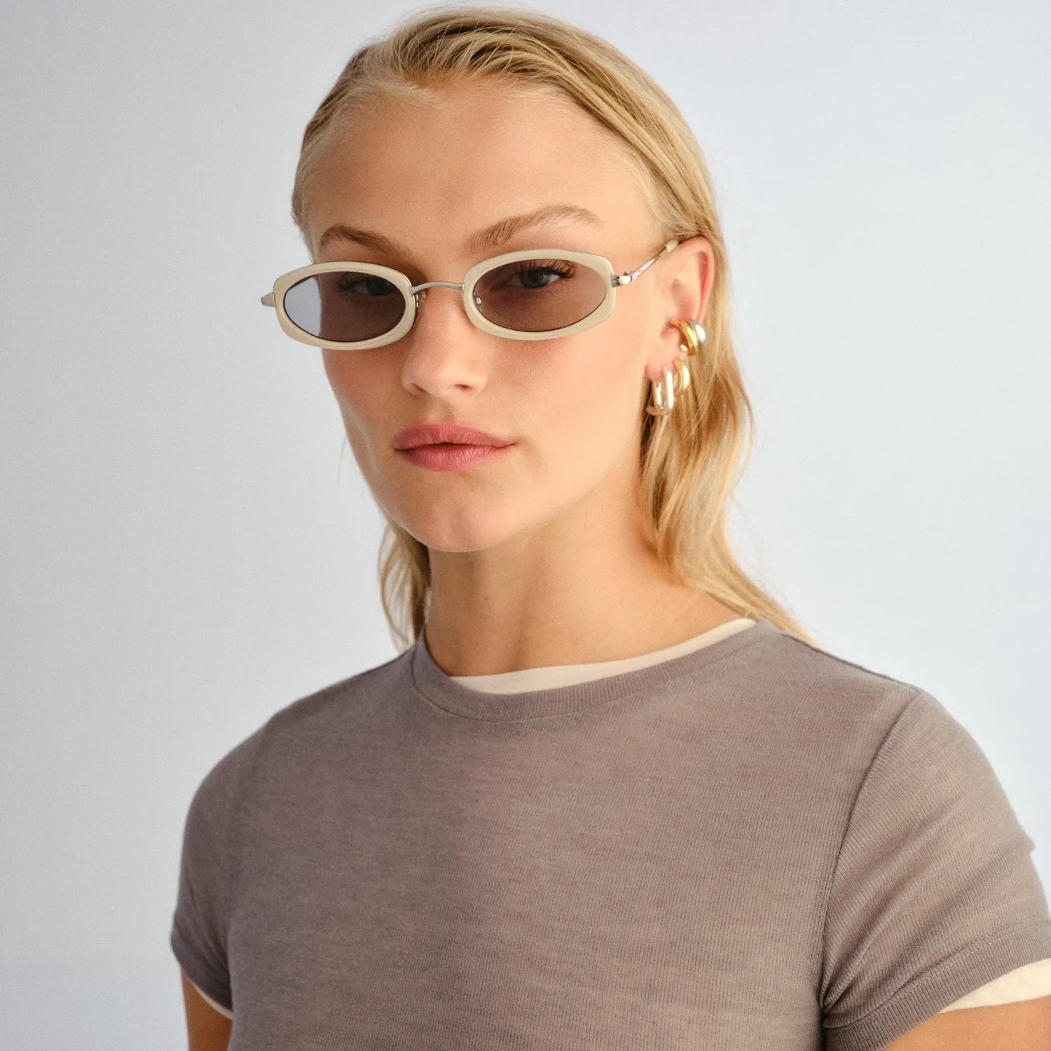 Le Specs Mecharo occhiale da sole silver butter