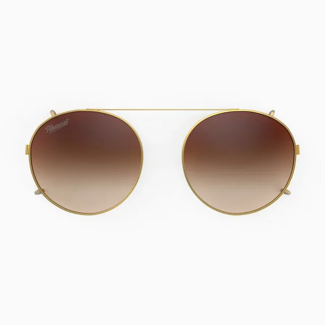 Hemmet Clip-on S2 Light Brown occhiali sole oro
