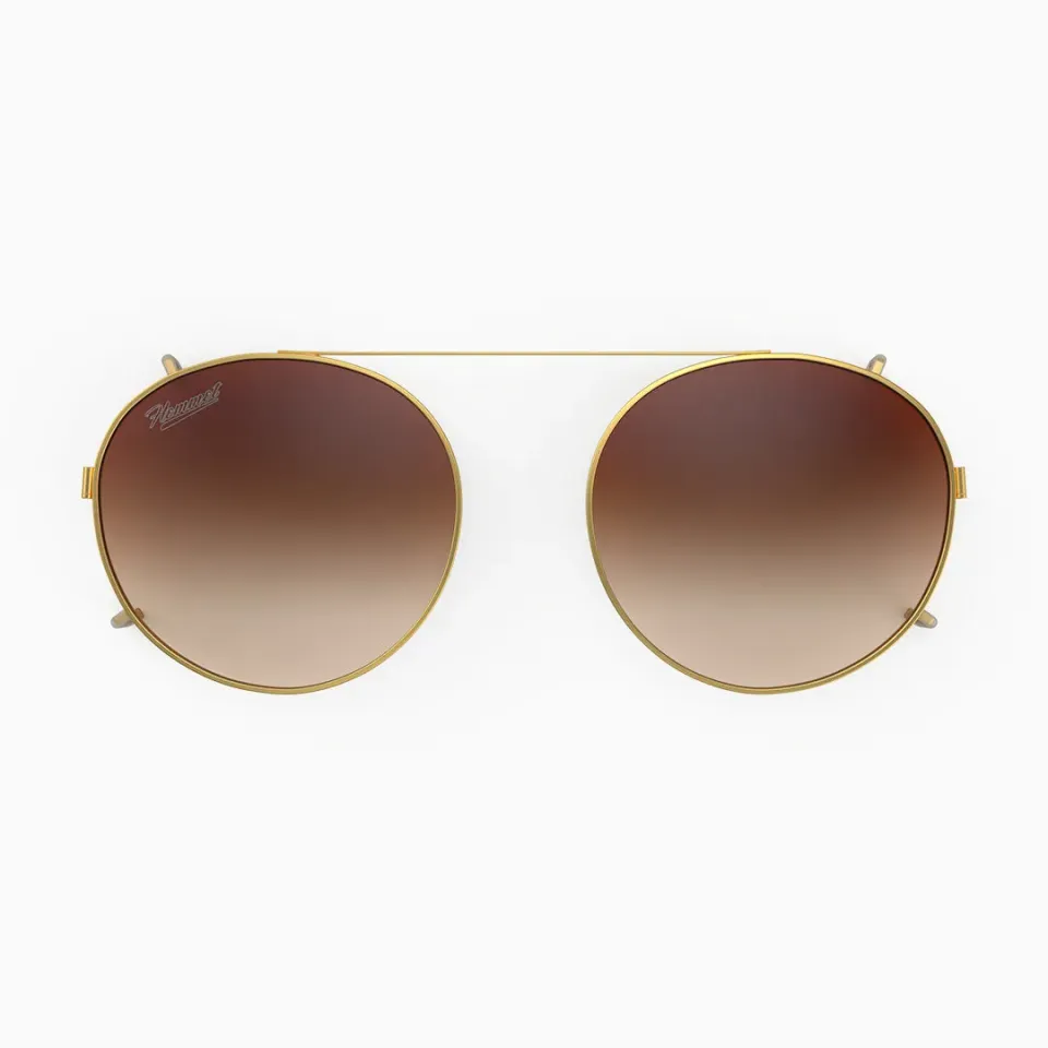 Hemmet Clip-on S2 Light Brown occhiali sole oro