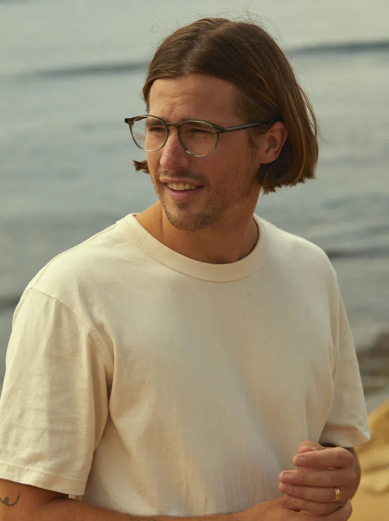 Raen Nevill 50 montatura da vista ovale blu leggera