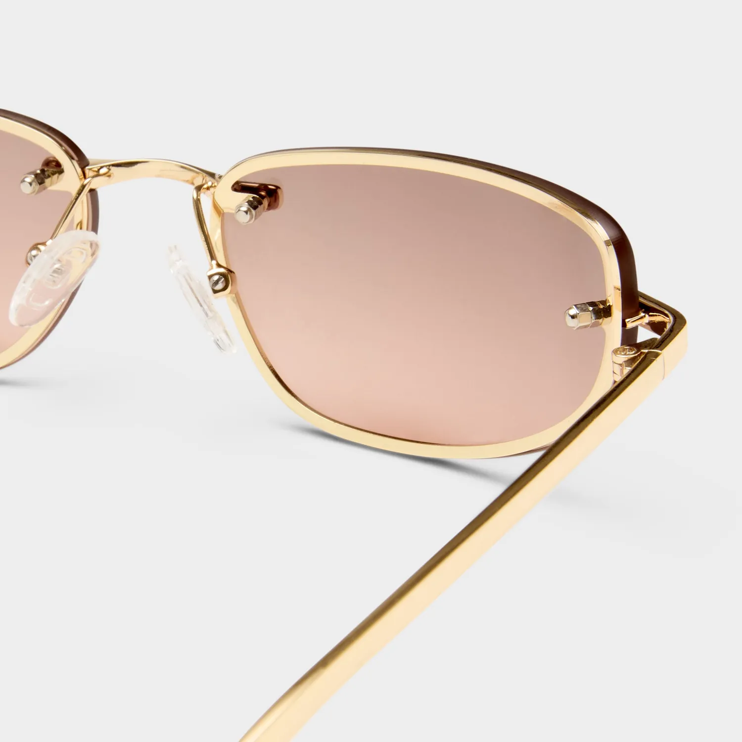Le Specs Bubbles occhiale da sole oro rosa sfumato