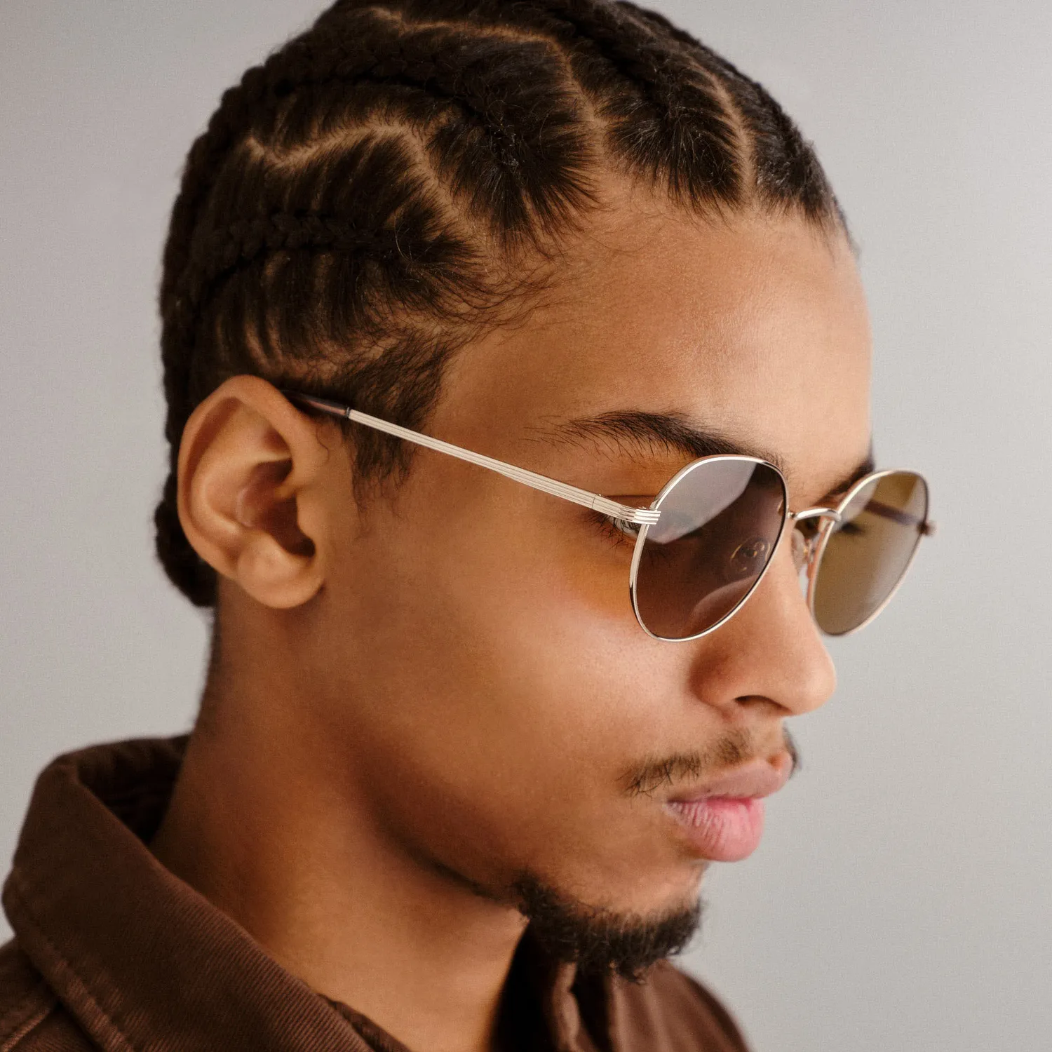 Le Specs Odyssey occhiali da sole gold rotondi