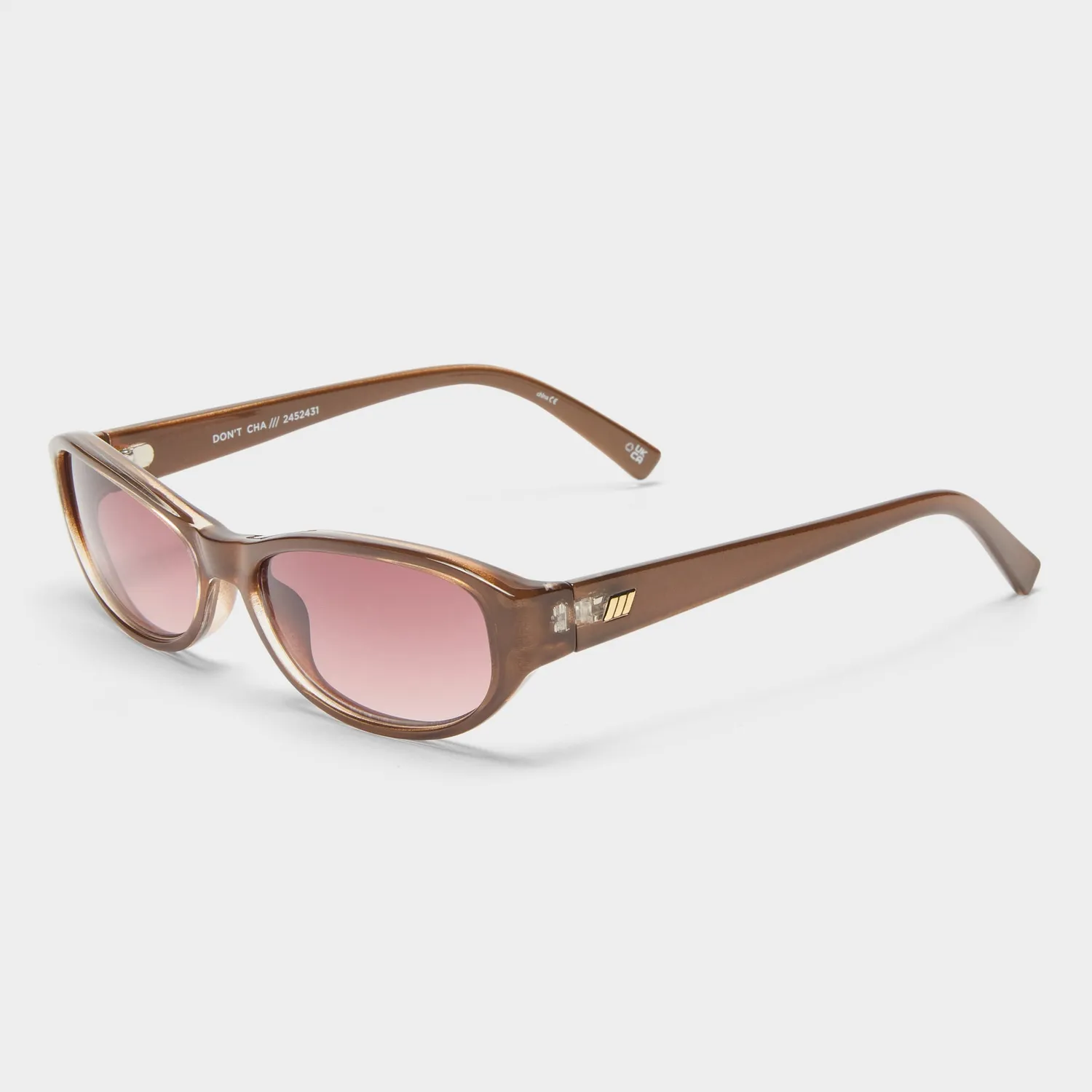 Le Specs Don't Cha occhiali da sole pearl chocolate ovali