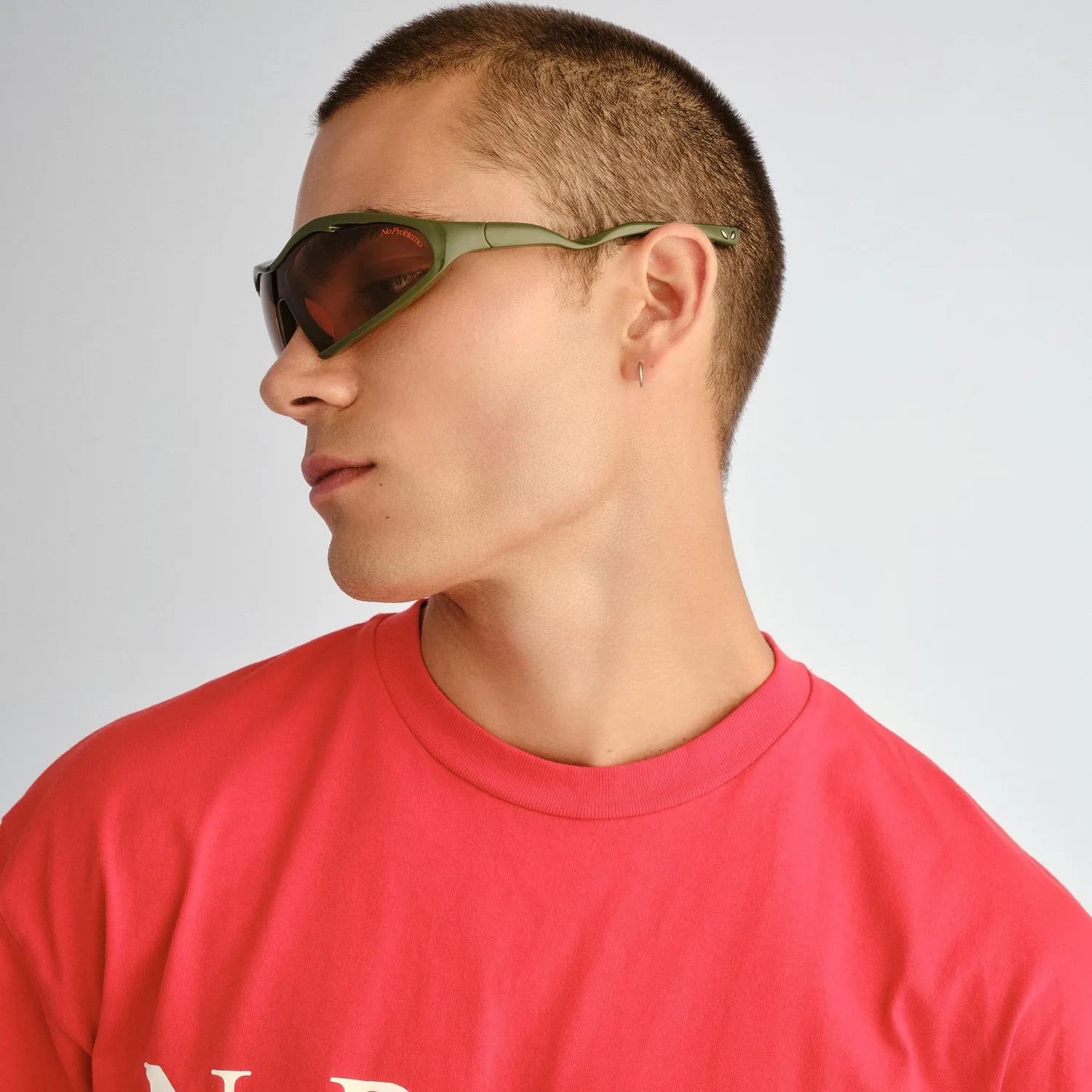 Le Specs Flux occhiale da sole shield verde avvolgente
