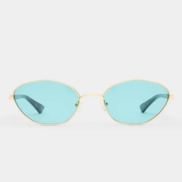 Le Specs Le Bebe occhiali da sole oro aqua mono