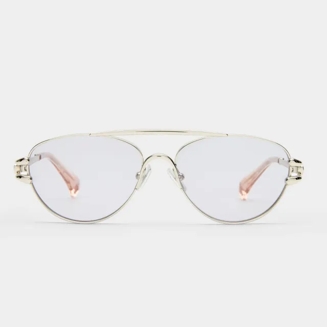 Le Specs Numero Seis occhiali da sole bright silver aviatore