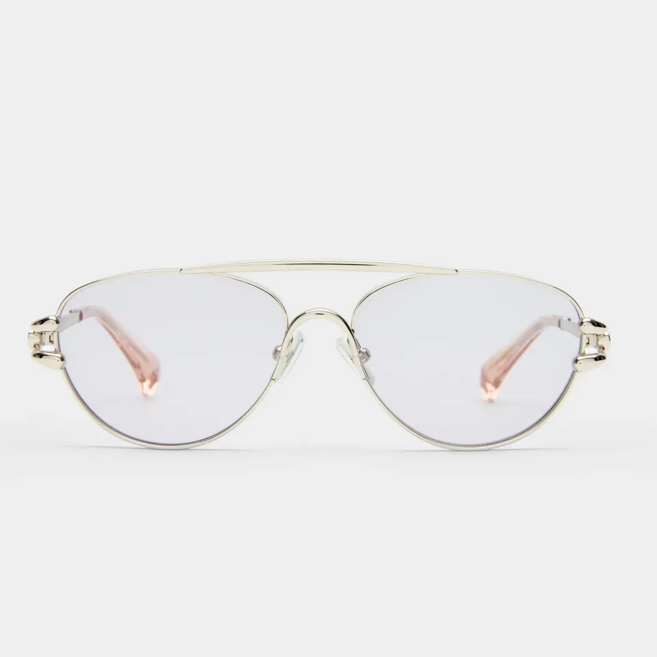 Le Specs Numero Seis occhiali da sole bright silver aviatore