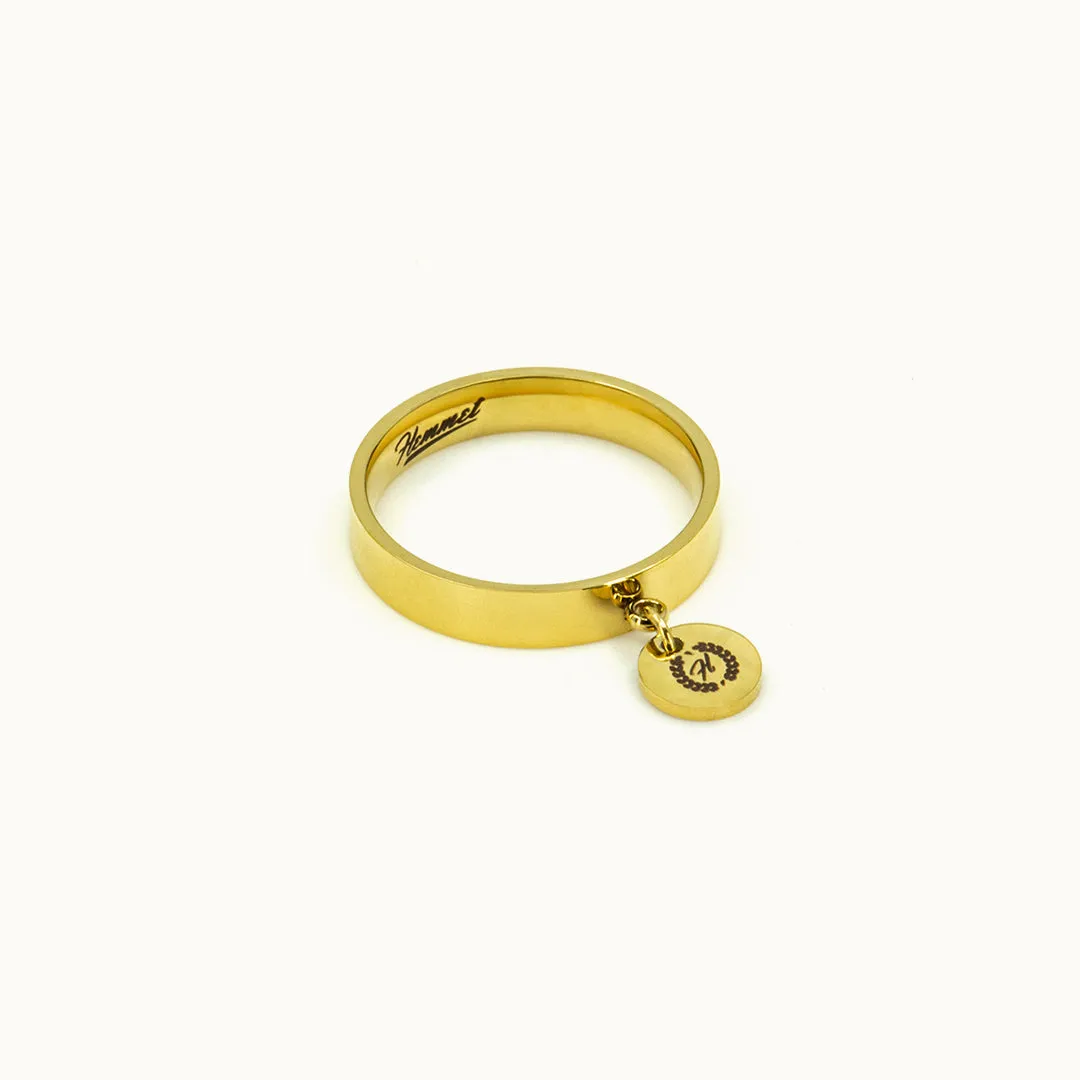 Hemmet H Pendant Ring anello minimal pendente misura 7