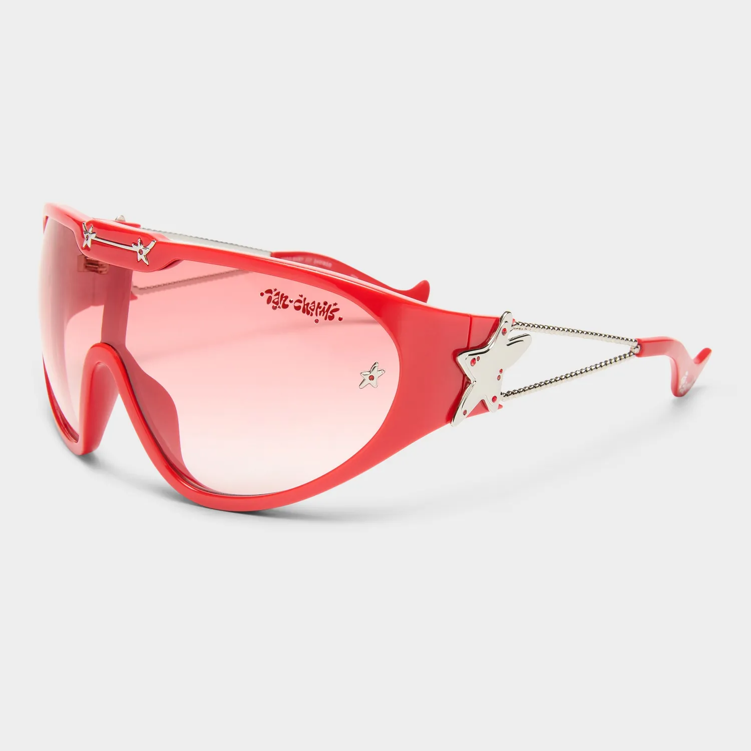Le Specs Nepo Baby occhiali da sole rosso scudo
