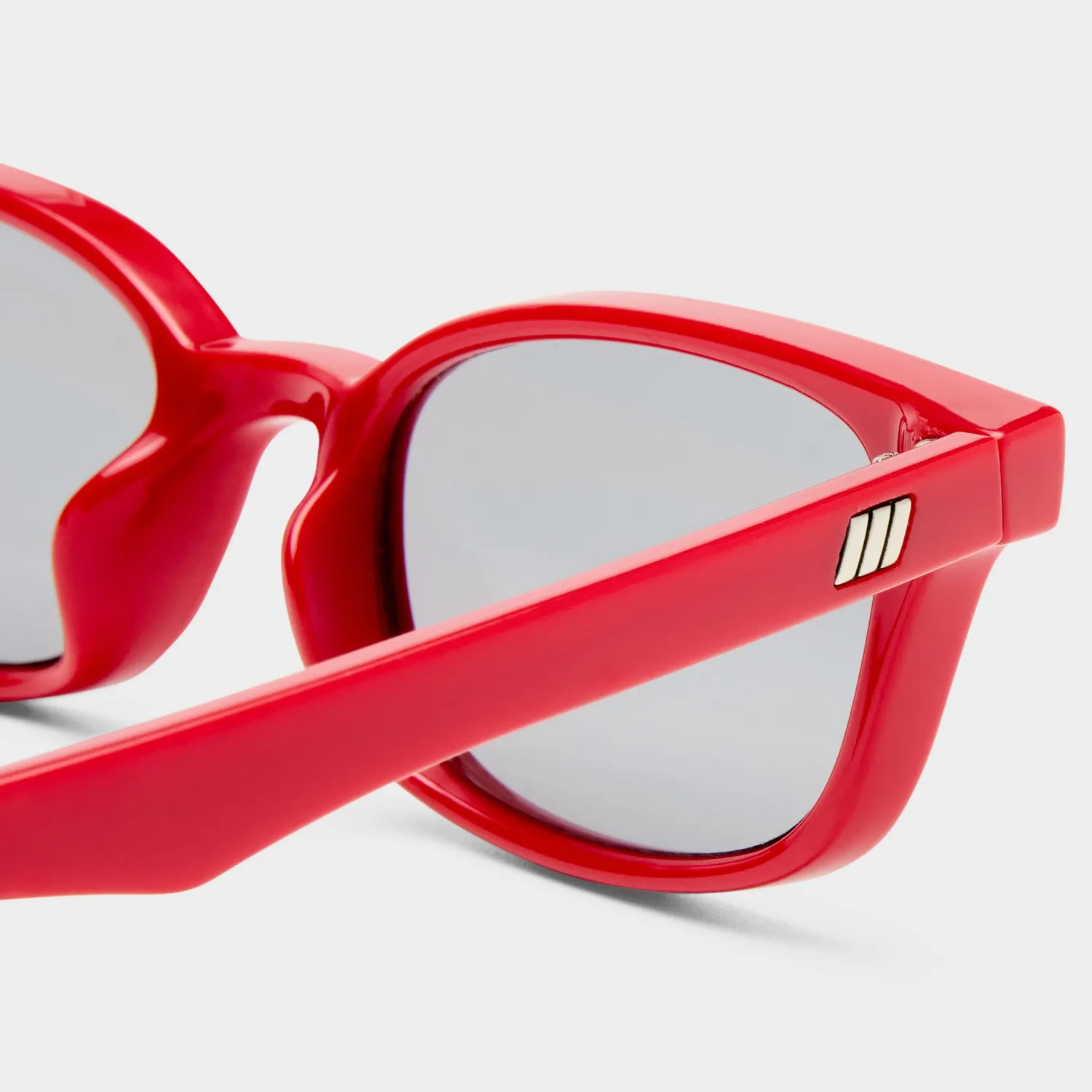 Le Specs Echelon occhiale da sole rosso rettangolare