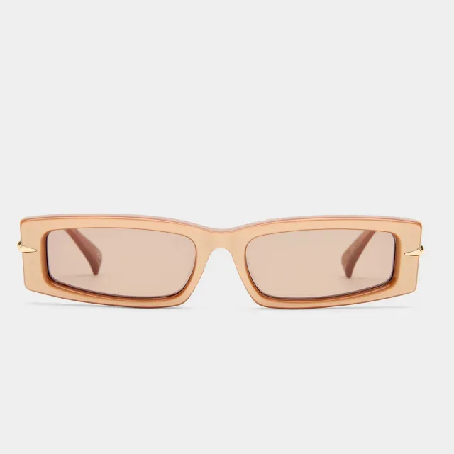 Le Specs Numero Diez occhiale da sole champagne velvet rettangolare