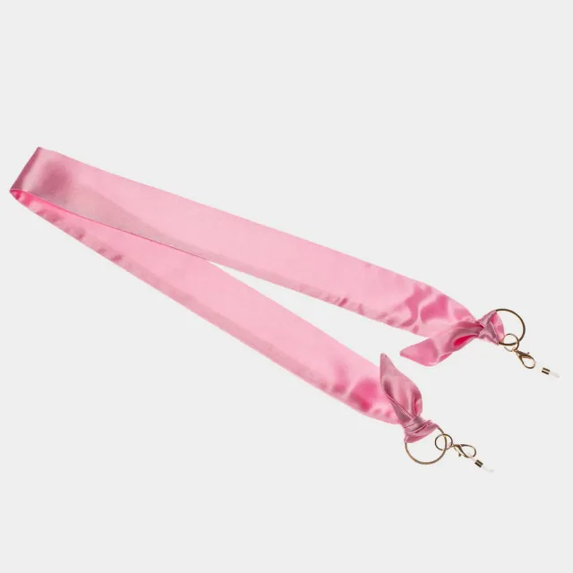 Le Specs Y2K Scarf Chain foulard rosa pastello