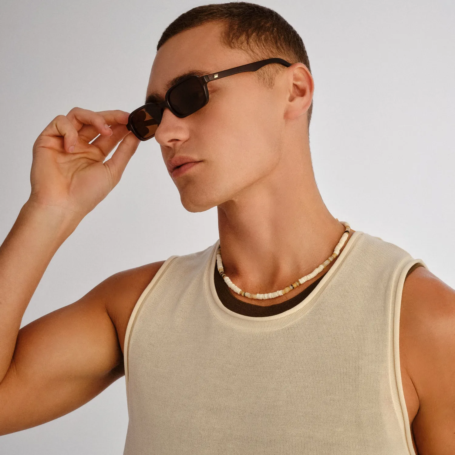 Le Specs Pilferer occhiali da sole cocoa rettangolari small