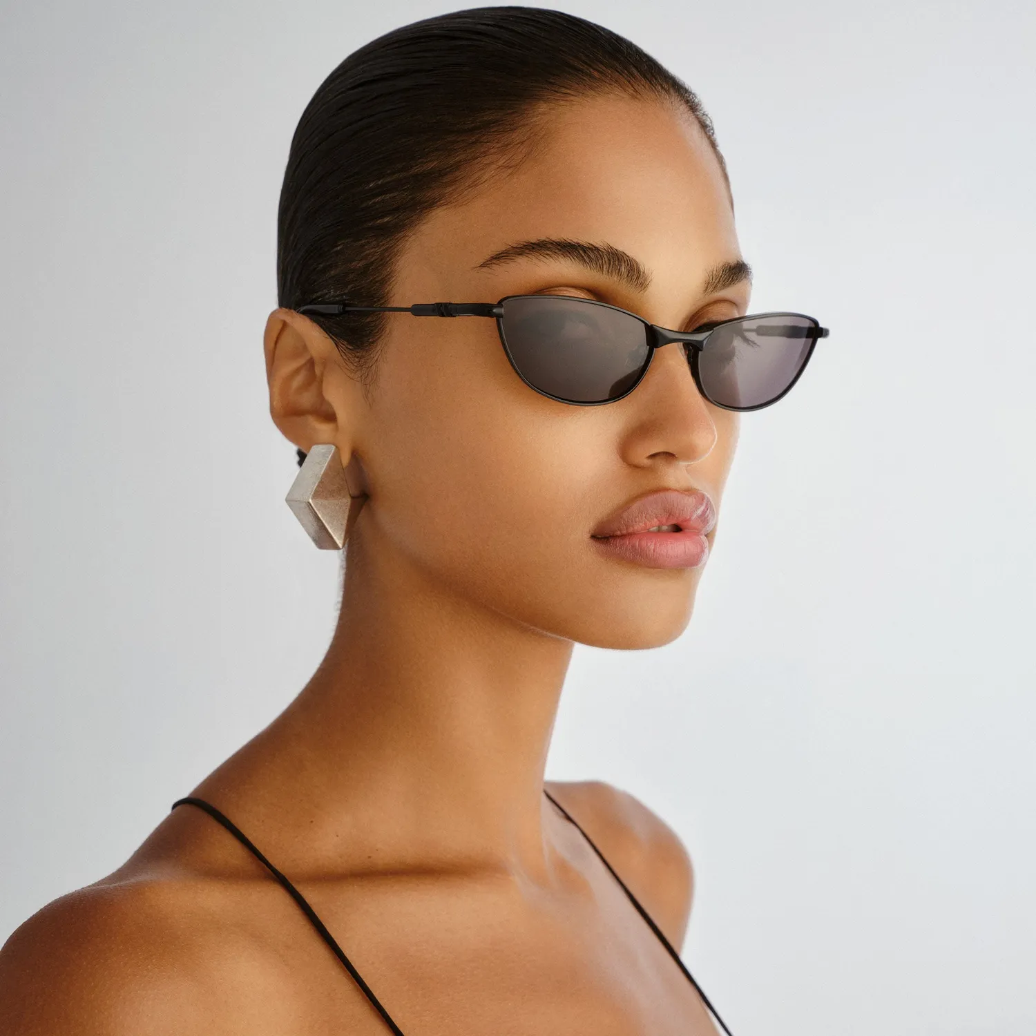 Le Specs Thorned occhiale da sole nero cat-eye