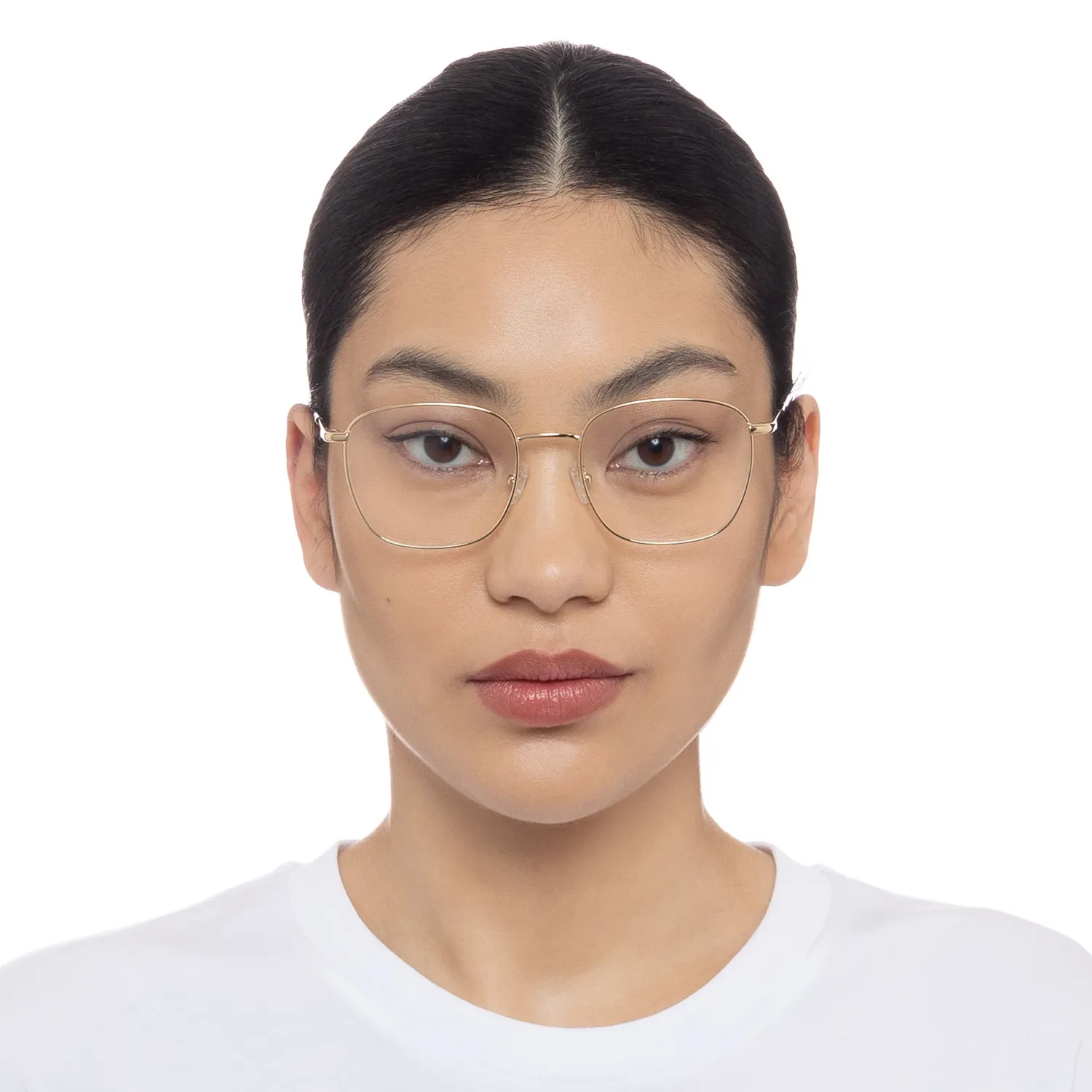 Le Specs Tempus montatura da vista oro quadrata