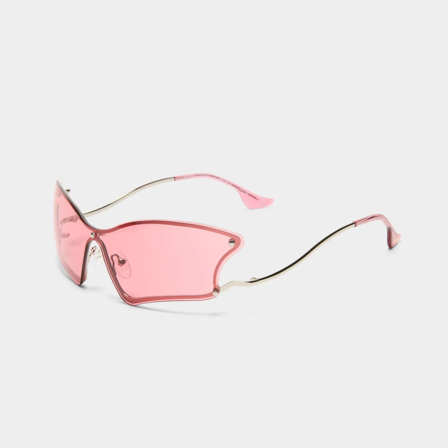 Le Specs Nymph occhiale da sole silver lente rosa