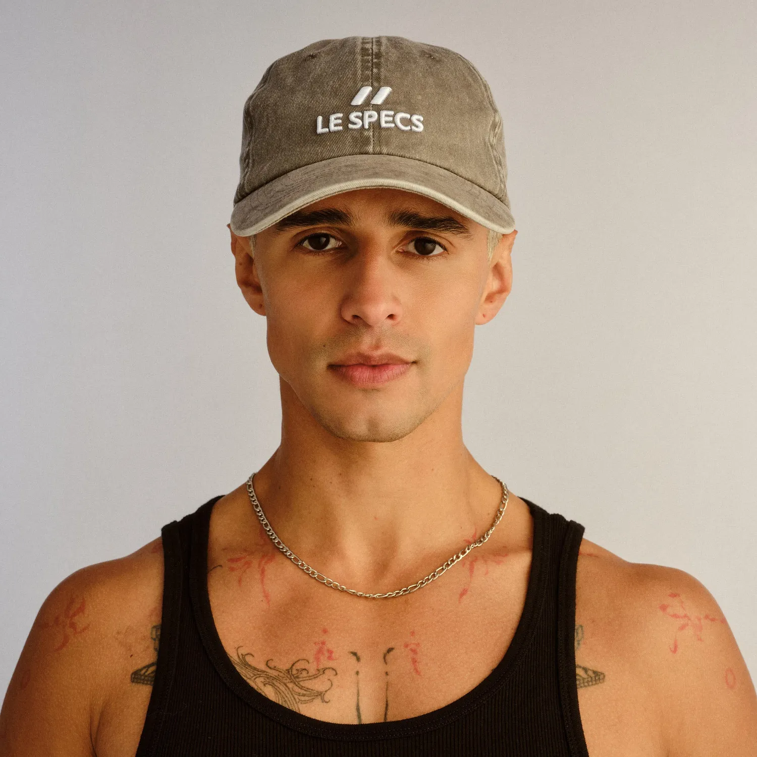 Le Specs Logo Cap cappellino grigio cotone