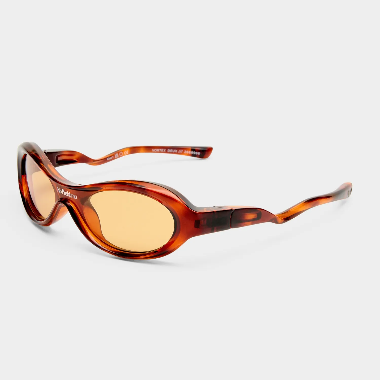 Le Specs Vortex Deux occhiale da sole tartarugato giallo