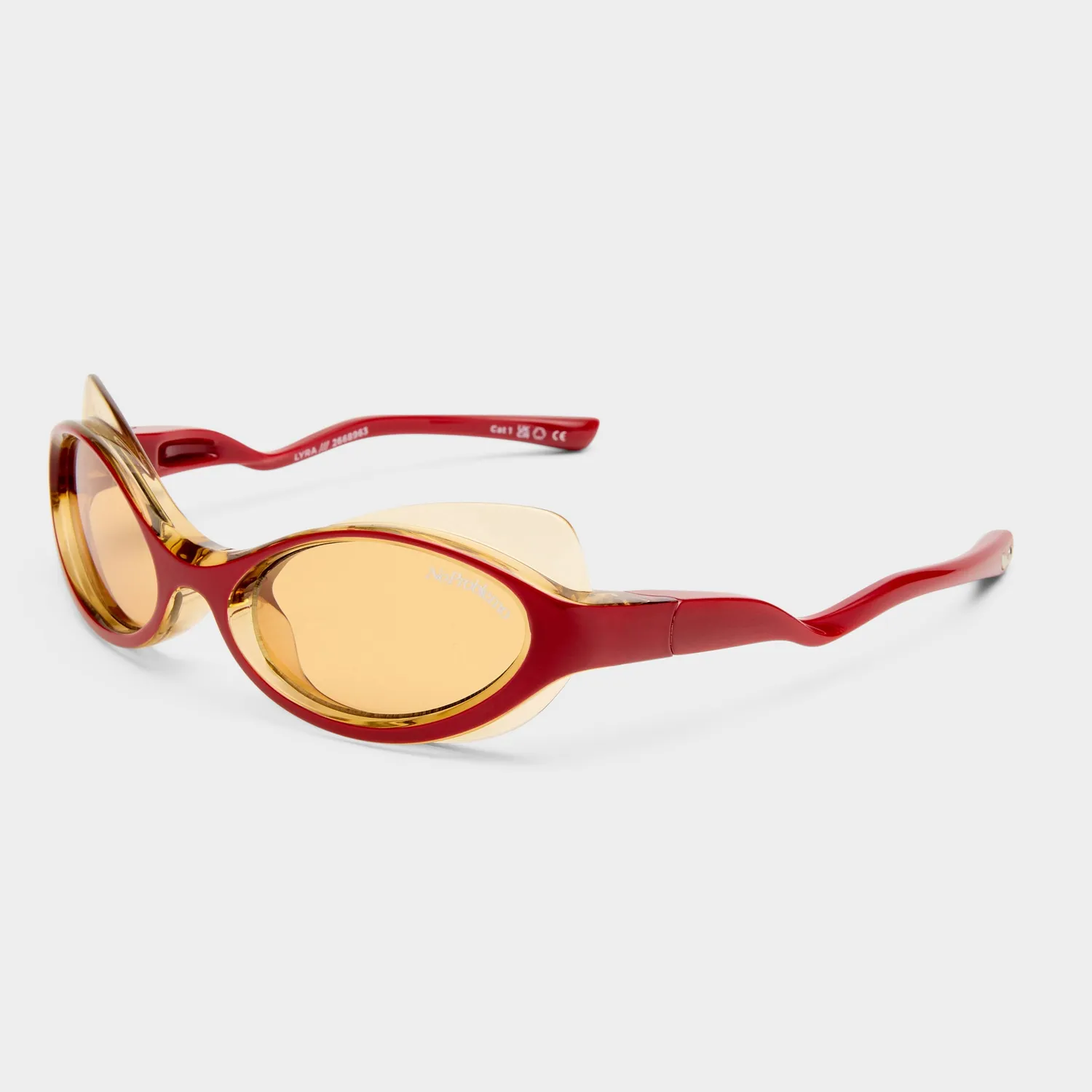Le Specs Lyra occhiale da sole bright red lente gialla