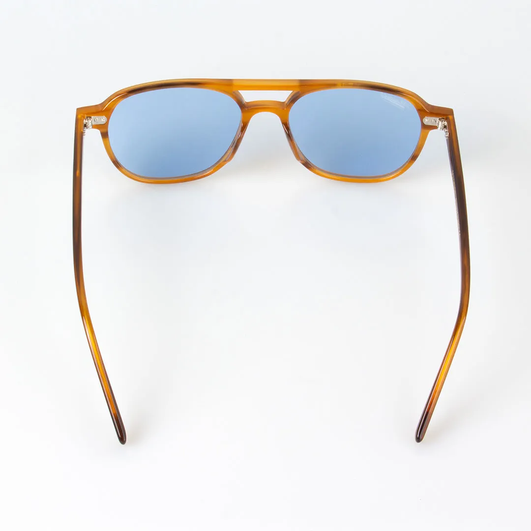 Hemmet America The Vegas occhiale da sole Horn Blue acetato