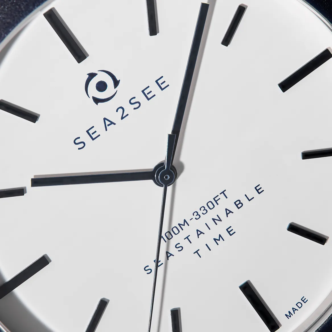 Sea2See Fiji 01 orologio 37 mm nero quadrante bianco