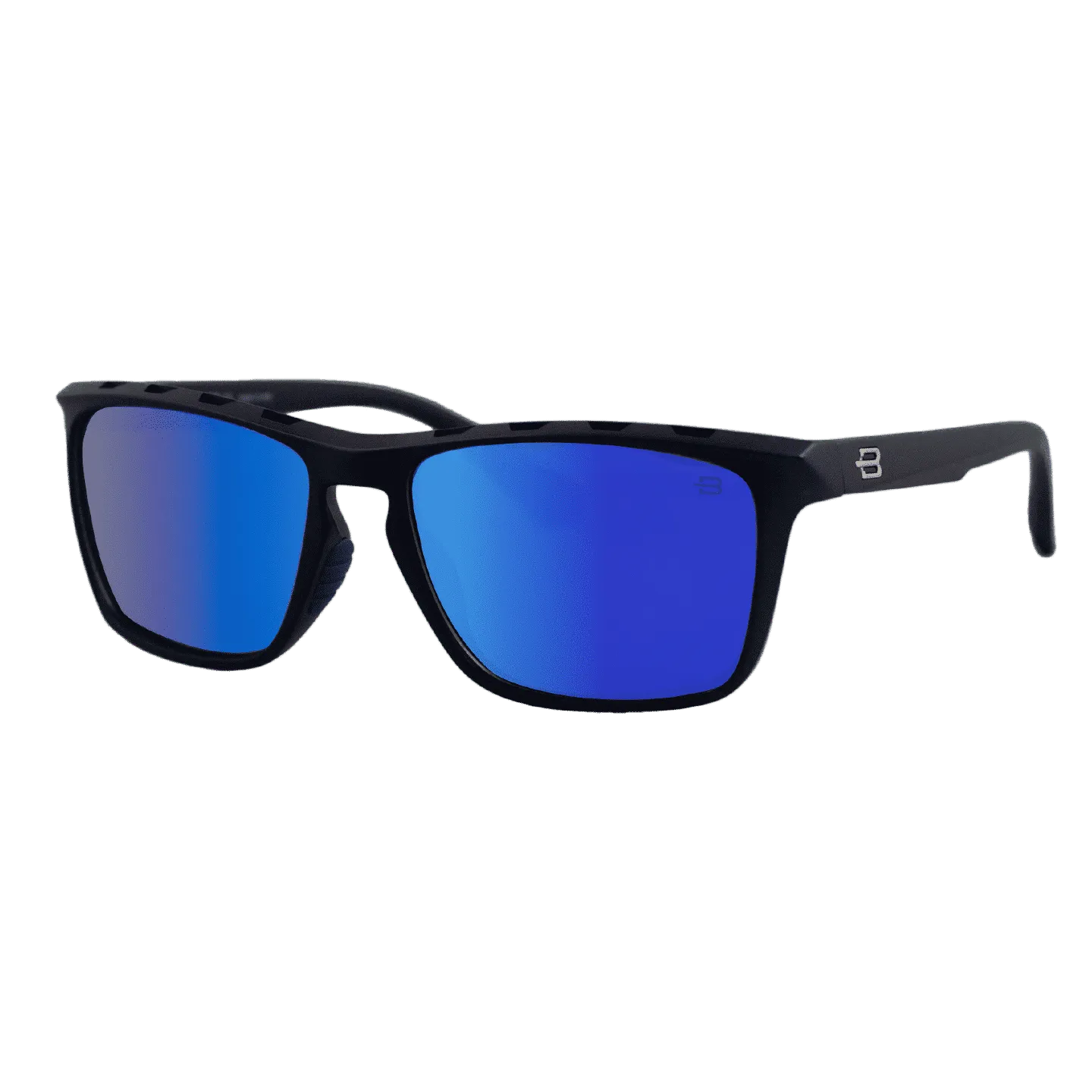 Bloovs Boston Nero Opaco Blu occhiali da sole polarizzati