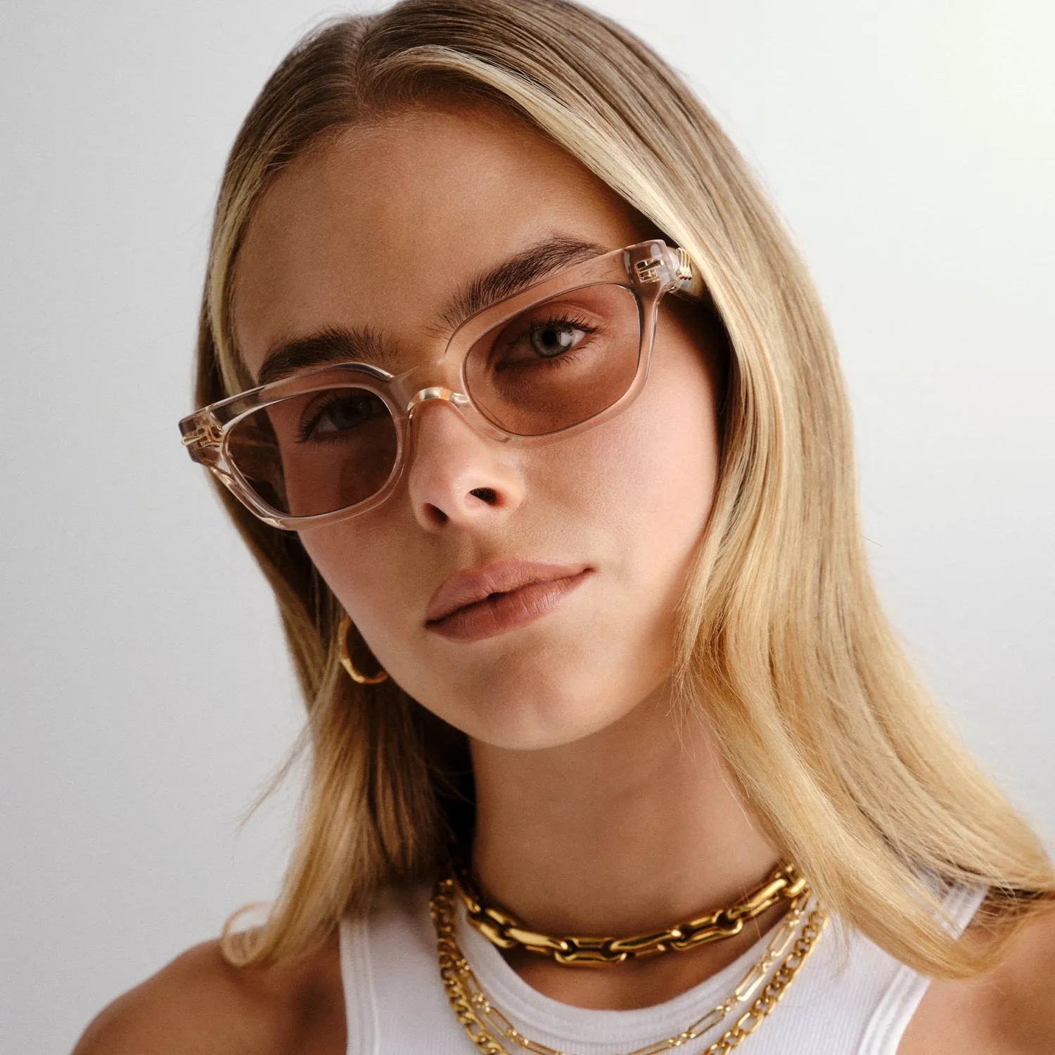 Le Specs Numero Tres occhiali da sole dune rettangolari
