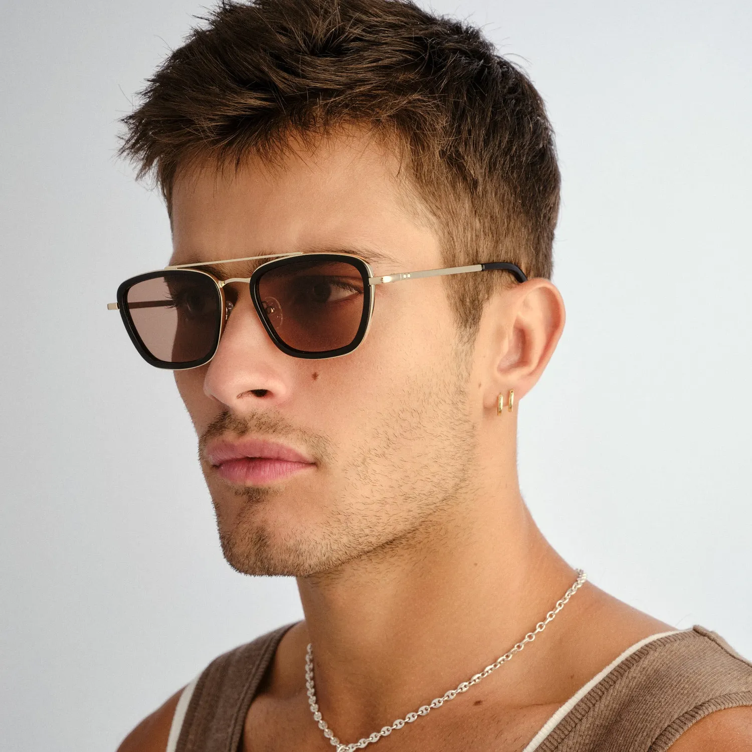 Le Specs Diametric occhiale da sole oro nero