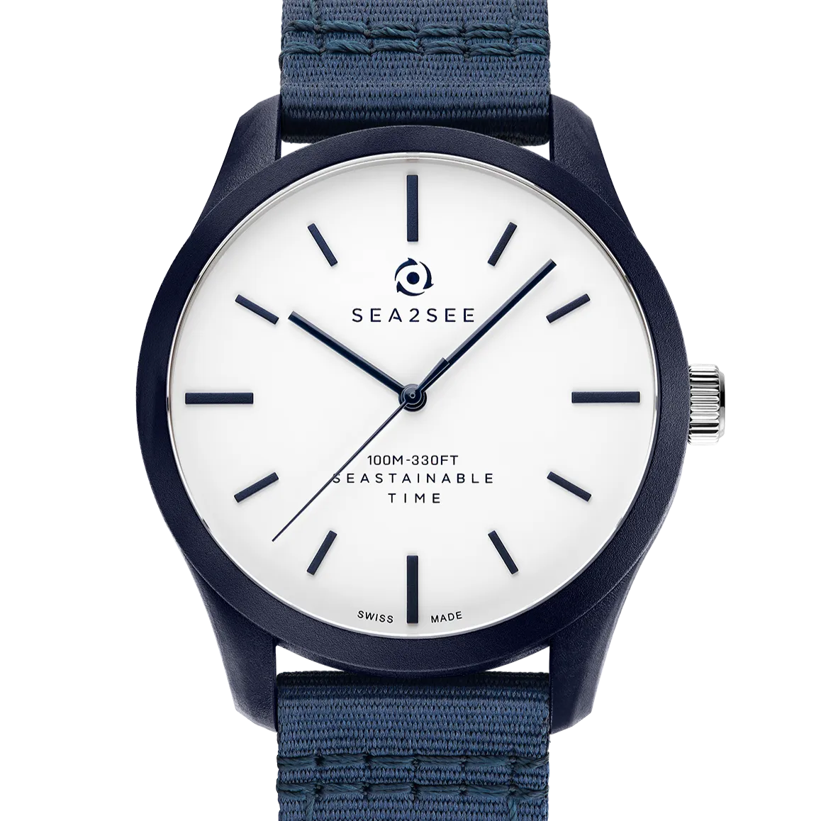 Sea2See Naxos 01 orologio blu bianco 41 mm