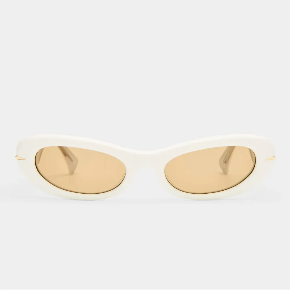 Le Specs Numero Uno occhiale da sole avorio ovale