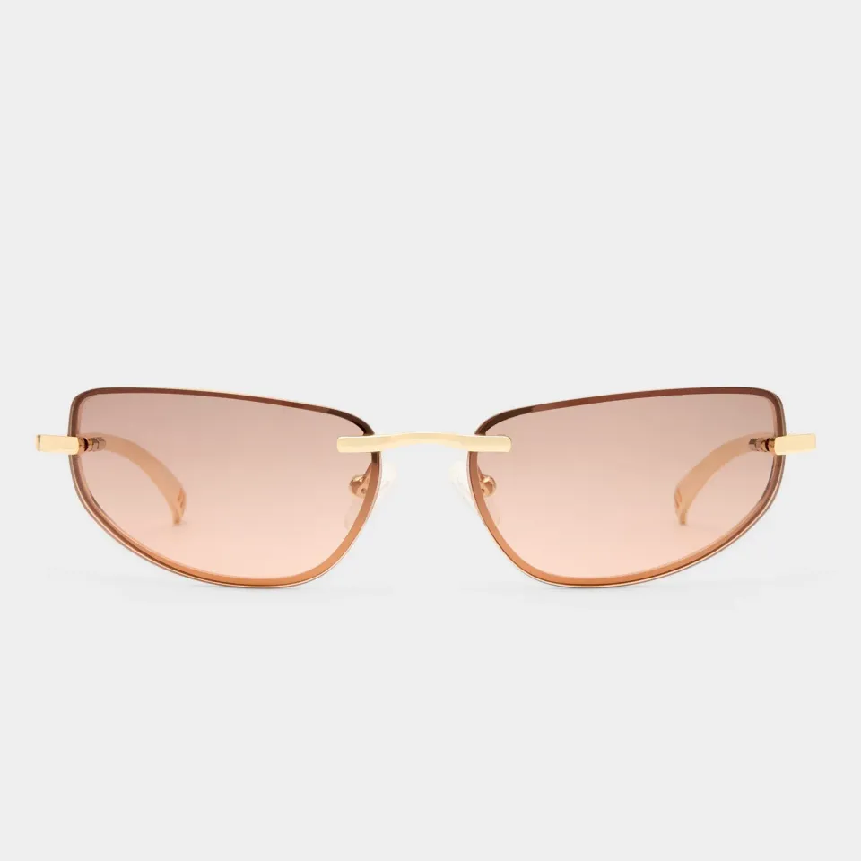 Le Specs Bubbles occhiale da sole oro rosa sfumato