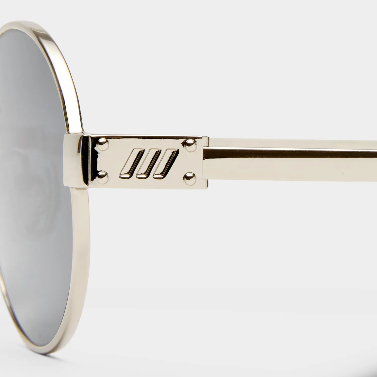 Le Specs Poseidon Deux occhiale da sole argento ovale