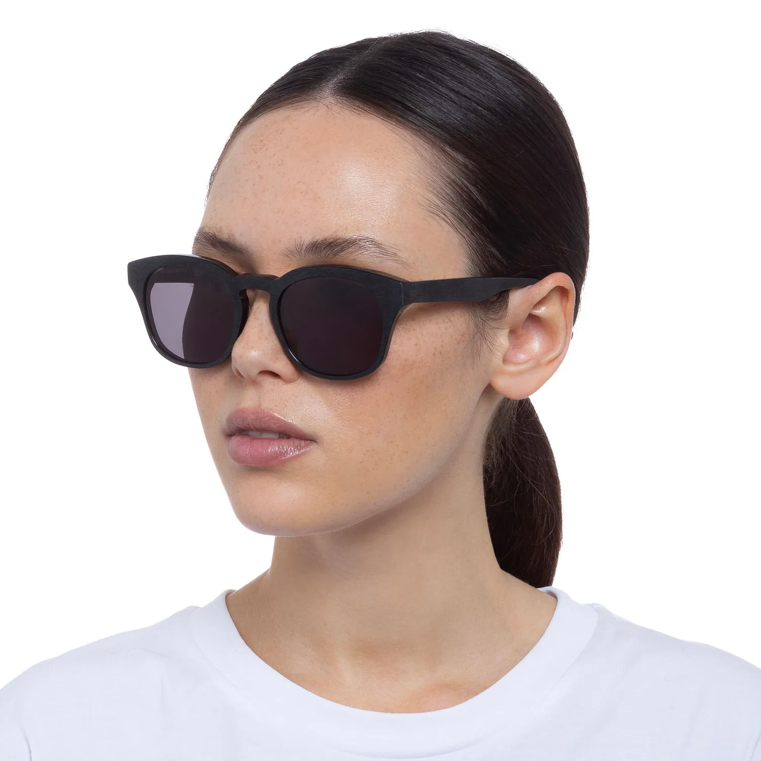 Le Specs Trentadue occhiale da sole nero tondo