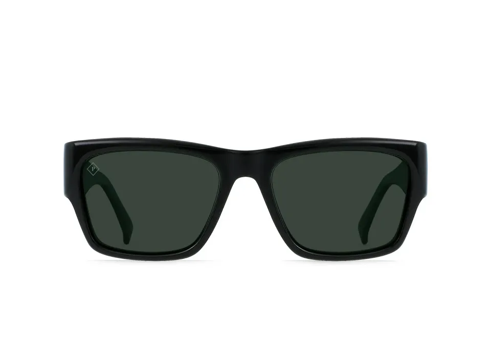 Raen Rufio occhiale da sole nero verde polarizzato 55
