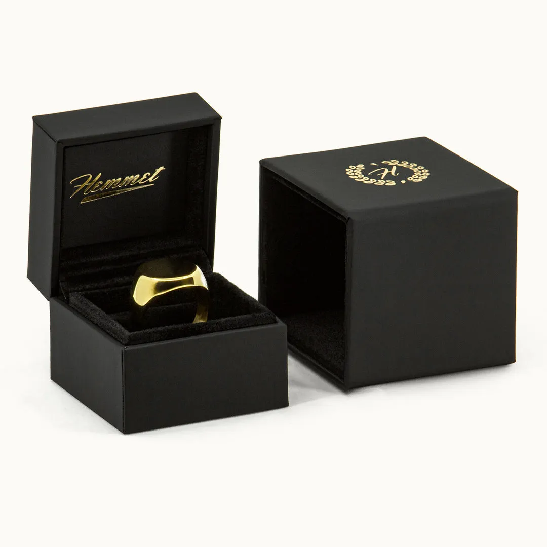 Hemmet Classic Signet anello oro giallo misura 9 chevalier