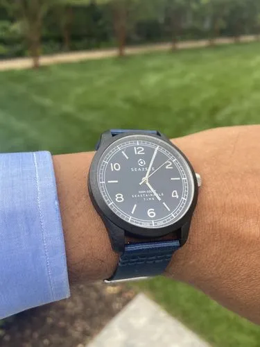 Sea2See Panarea 01 orologio blu navy cassa nera 41 mm