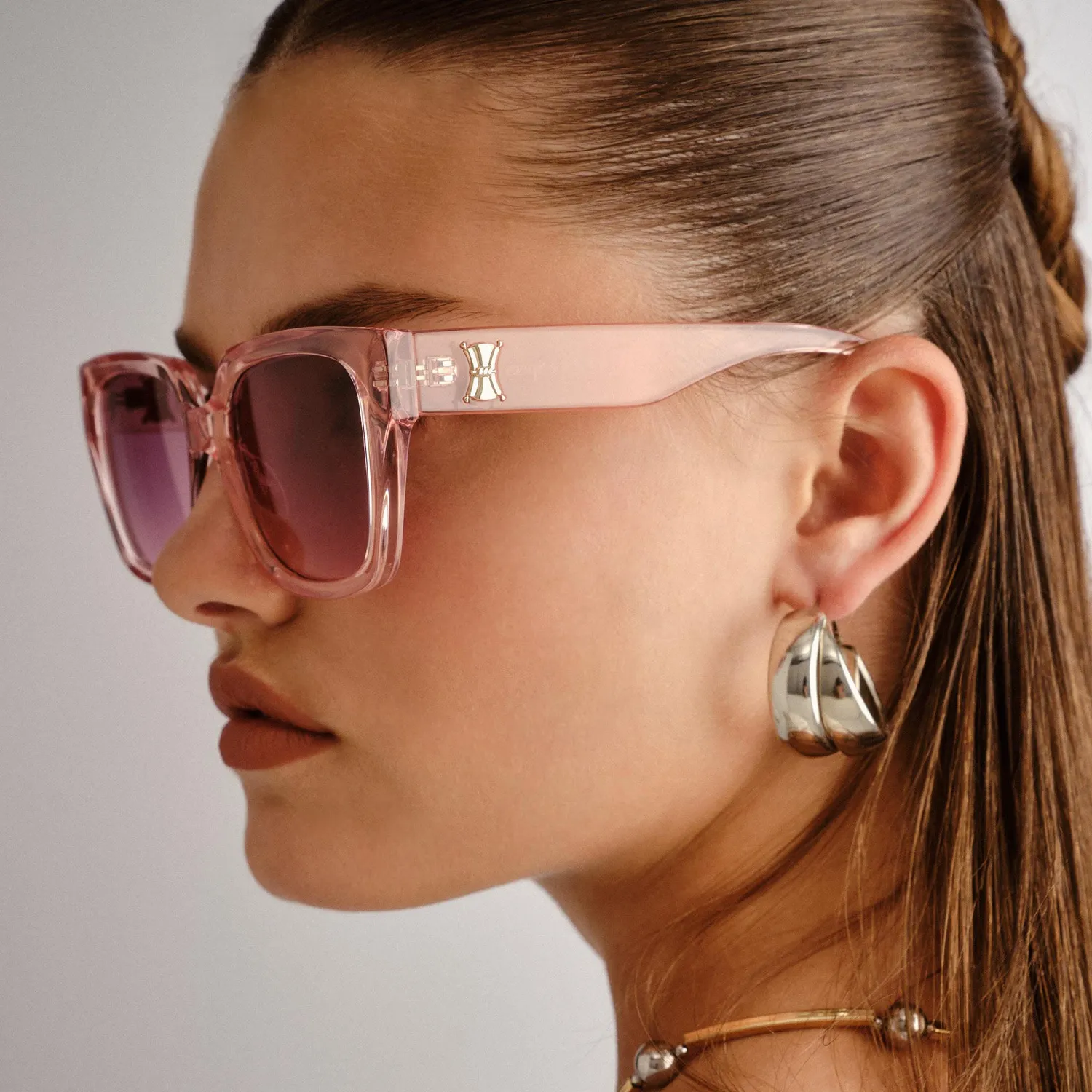Le Specs The Illusion occhiali da sole rosa oversize