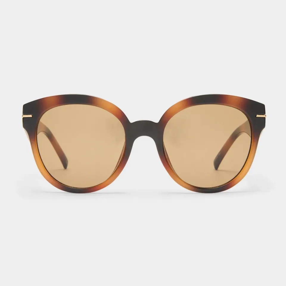 Le Specs Capacious occhiale da sole tartarugato lente marrone
