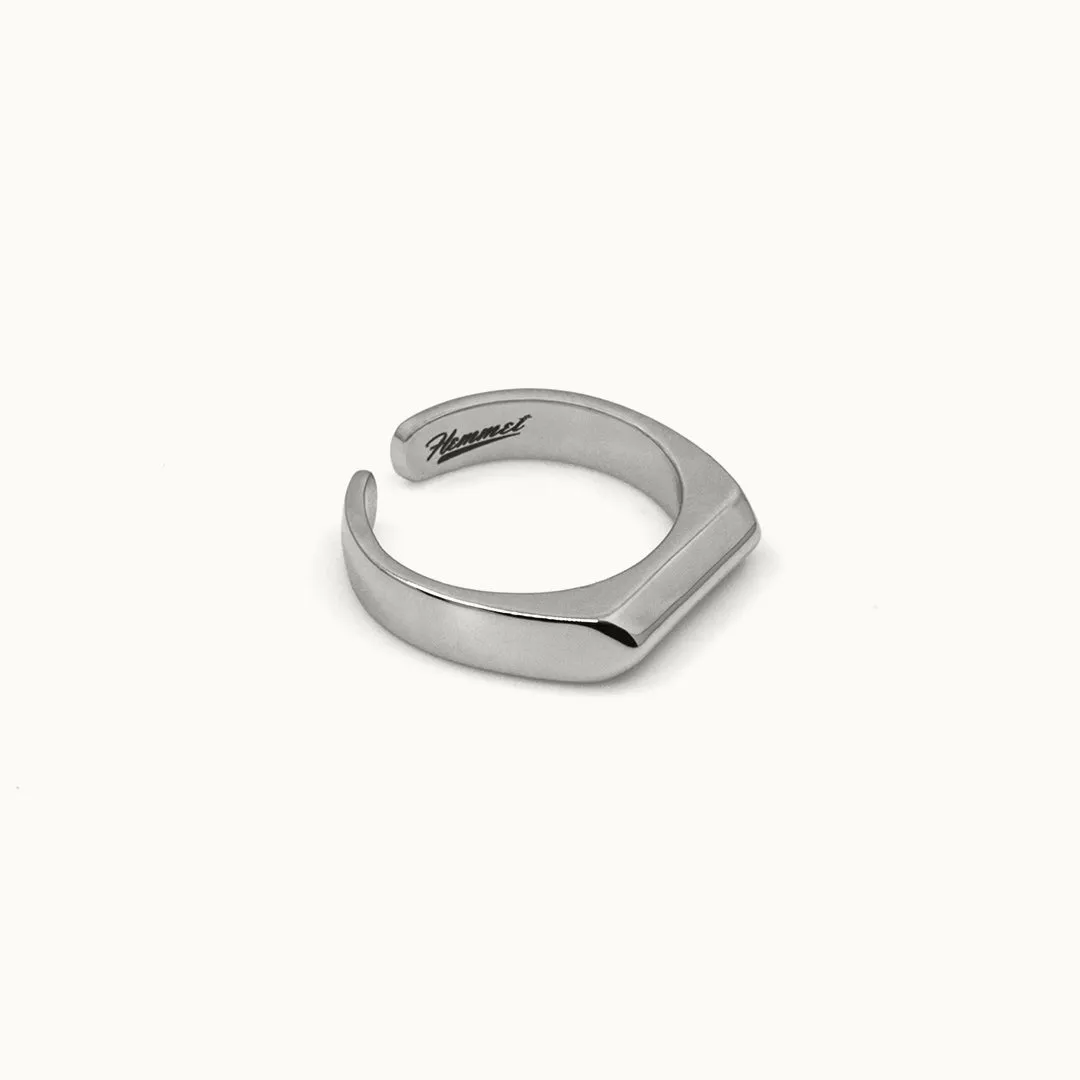 Hemmet Principle Fine Line anello chevalier regolabile oro giallo